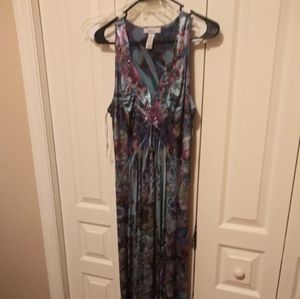 Floral butterfly dress with sequin